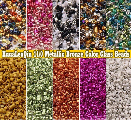 Cuentas de cristal de Colores metálico genérico, 1000 a 2000 piezas