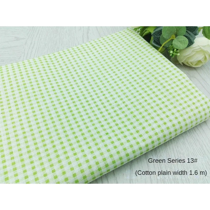 Tela estampada de algodón puro por metros, textil fino, transpirable, Verde