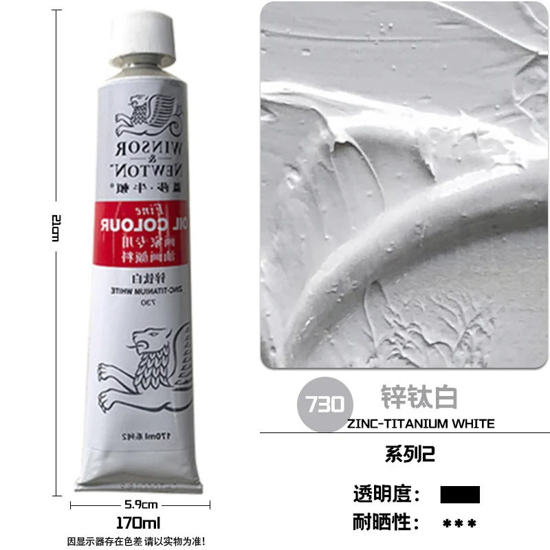 WINSOR & NEWTON-pintura al óleo de 170ml., tamaño grande