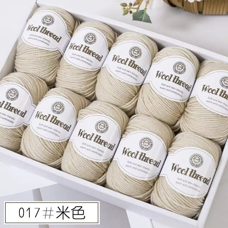 500 g/set (10 unidades de 50g) de  lana merino lisa