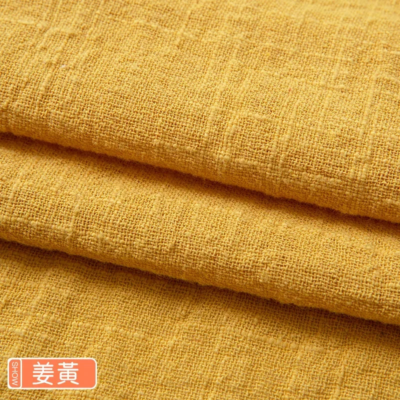 Tela de algodón de lino fino suave, orgánico de Color sólido