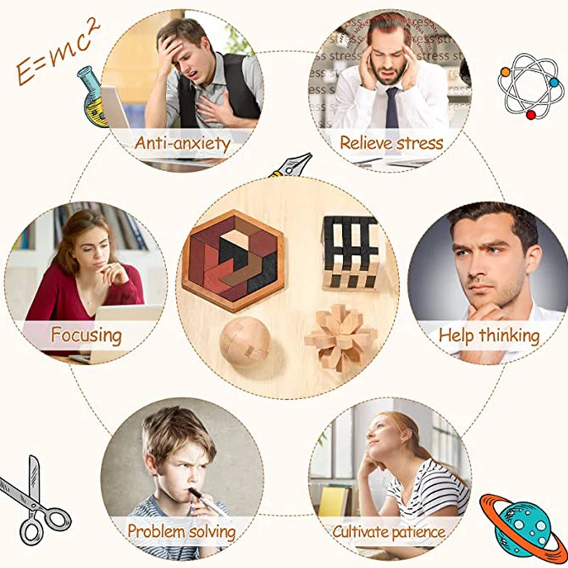Rompecabezas clásico De Madera 3D para adultos y niños