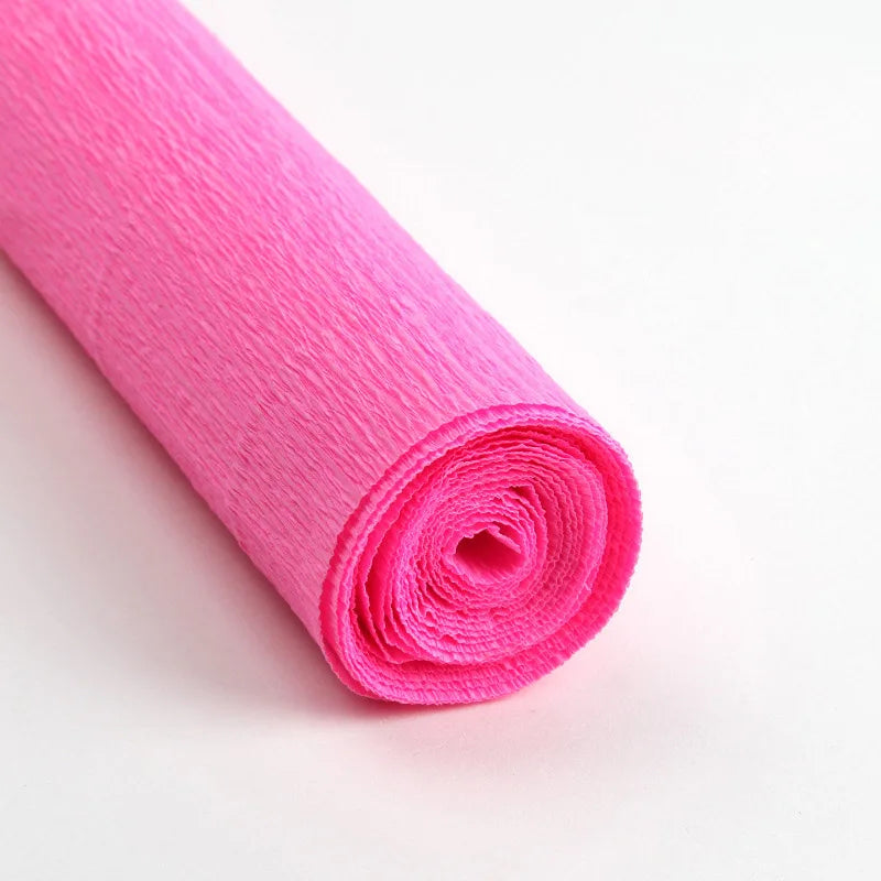 Rollo de papel crepé de colores de 50x250cm.