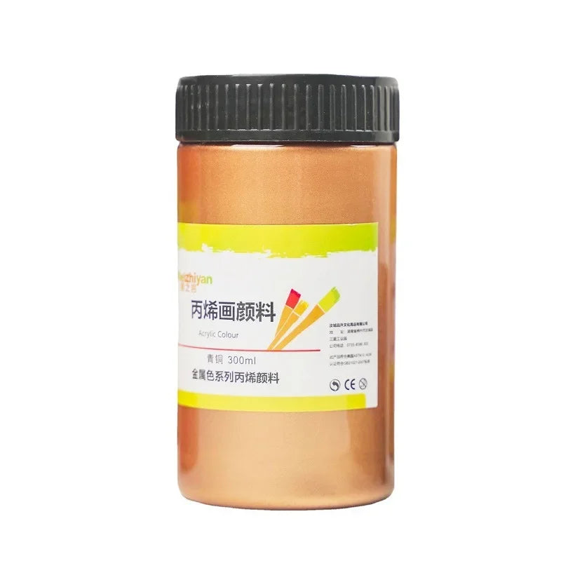 Pintura acrílica dorada nacarada, resistente al agua, no se decolora, pintura 60/100ml