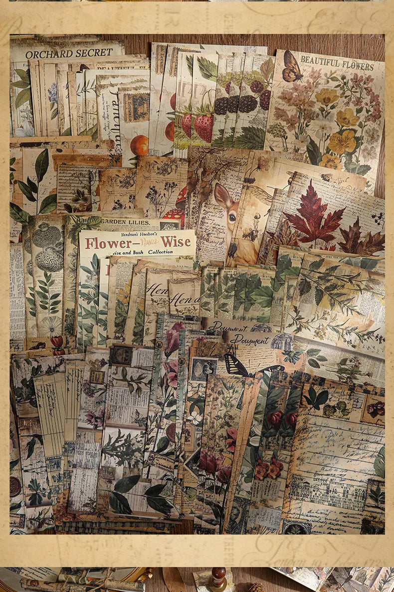 30 Uds. Planificador de papel Vintage, suministros artesanales