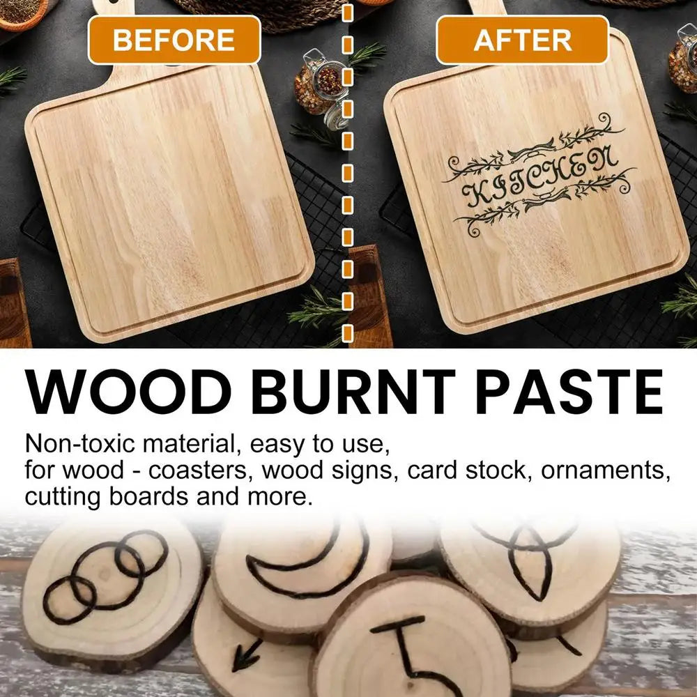 Gel para quemar madera sensible al calor, pasta para quemar madera profesional para artistas