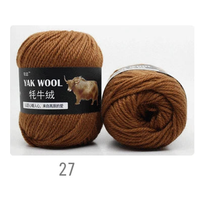 Lana gruesa de Cachemira de Yak para tejer, lana mezclada Merino. 4 bolas