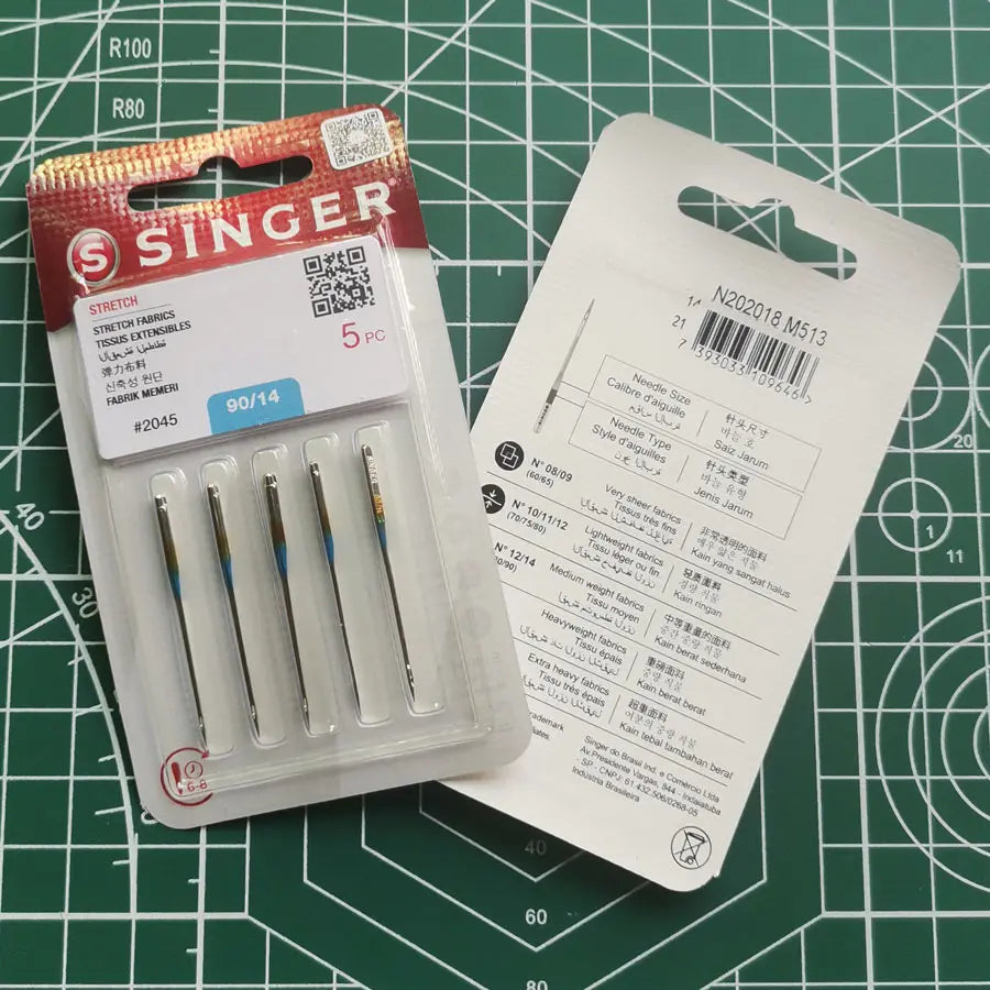 Agujas de coser #2045, accesorios de costura para el hogar, máquina de coser SINGER JANOME Brother, 5 unids/lote por paquete