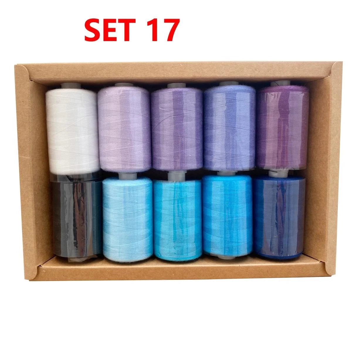 Kit de carretes de hilo de coser de poliéster, para coser a mano y a máquina, 1/10/12 colores
