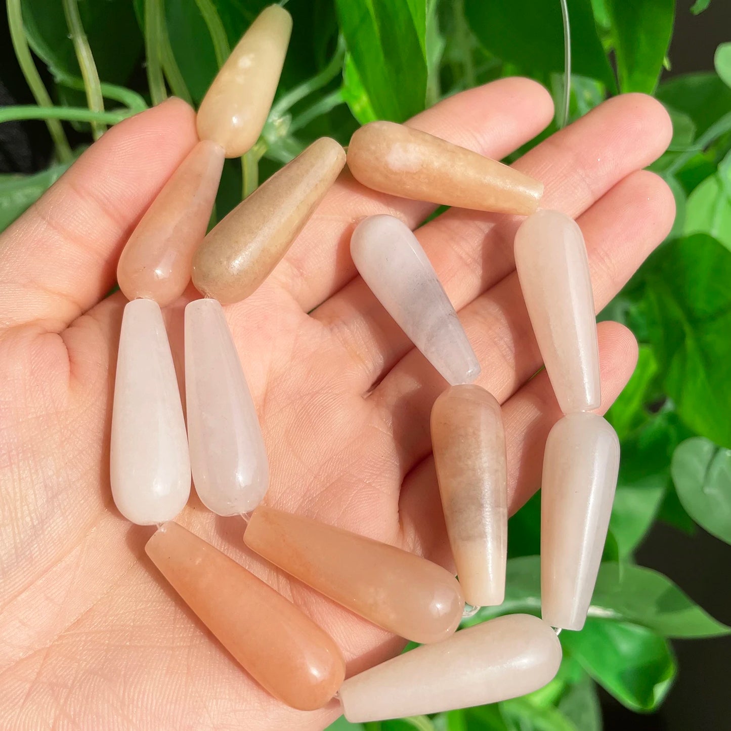 2 uds gota de agua Natural, piedra genuina, ágatas de la India, labradorita, ojo de tigre Calcedonia
