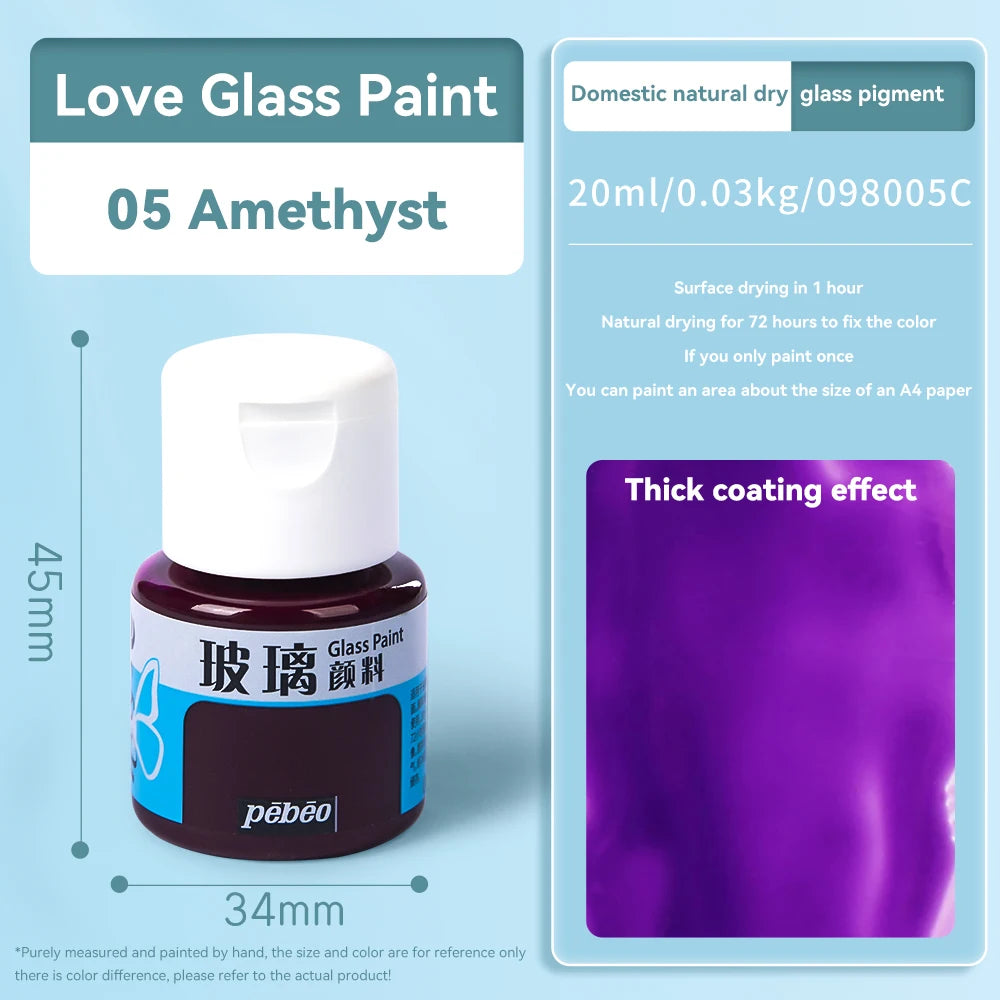 Pinturas acrílicas, pigmentos de vidrio impermeables de ricos colores, tubo para suministros de pintura, 20ml