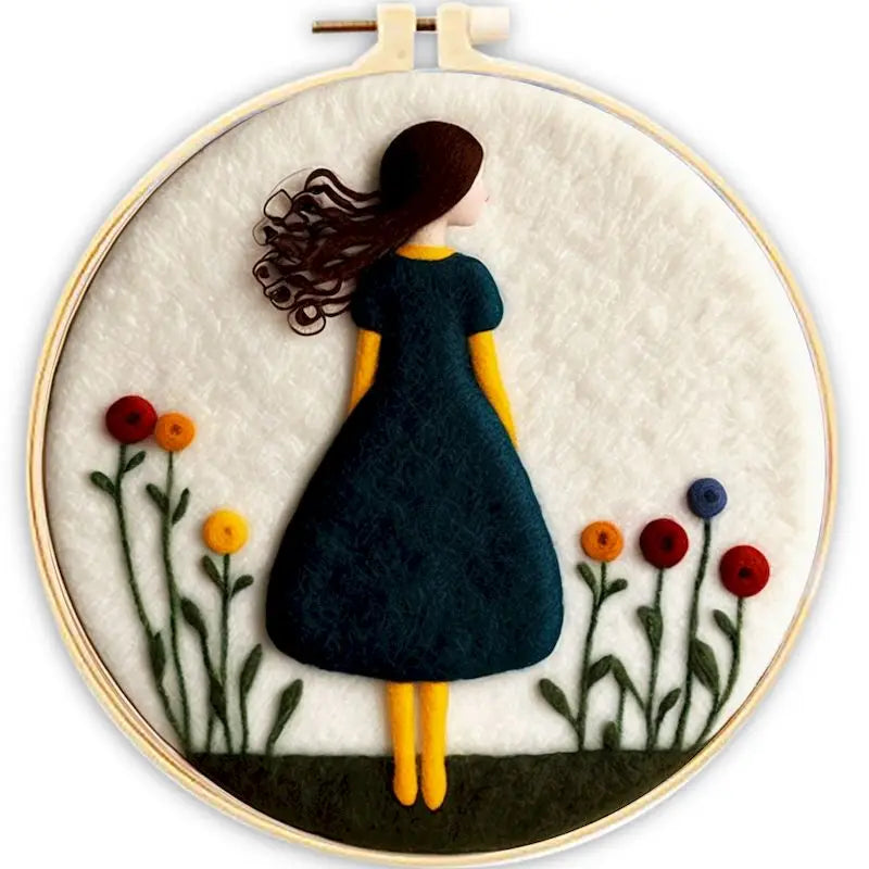 Kit de Pintura de fieltro de lana con marco