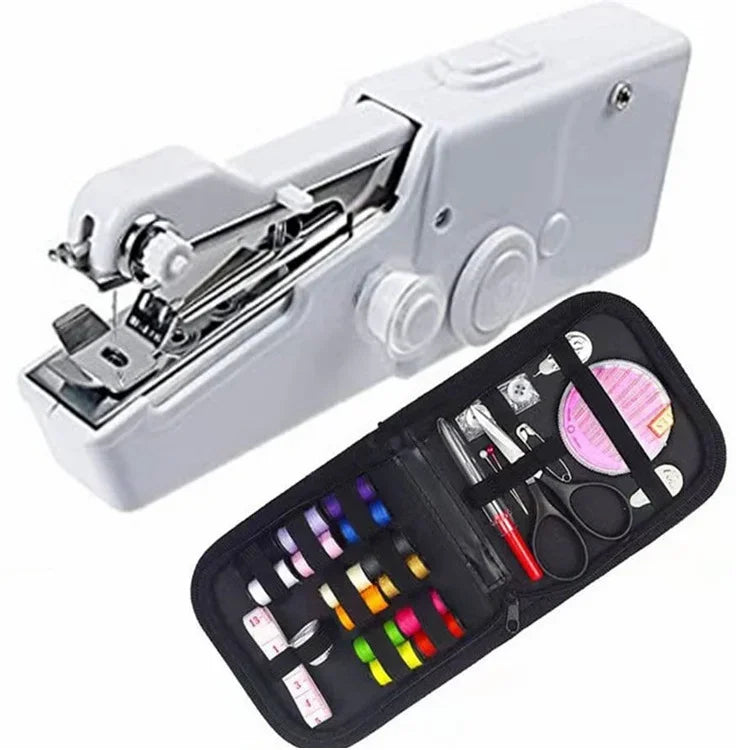 Mini Máquina de coser eléctrica, de mano, portátil.