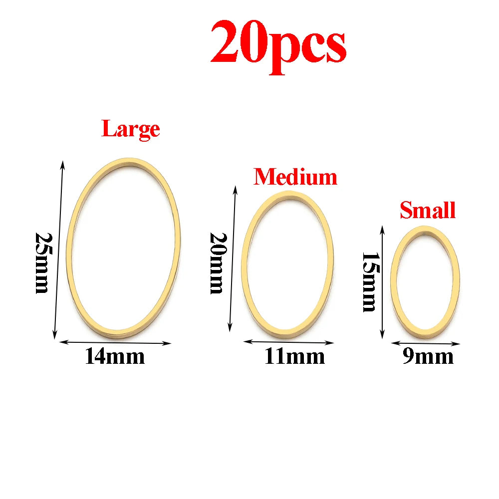 Pendientes de acero inoxidable dorado y plateado al vacío, suministros para hacer joyas de bisel, a granel, 20-50 Uds.