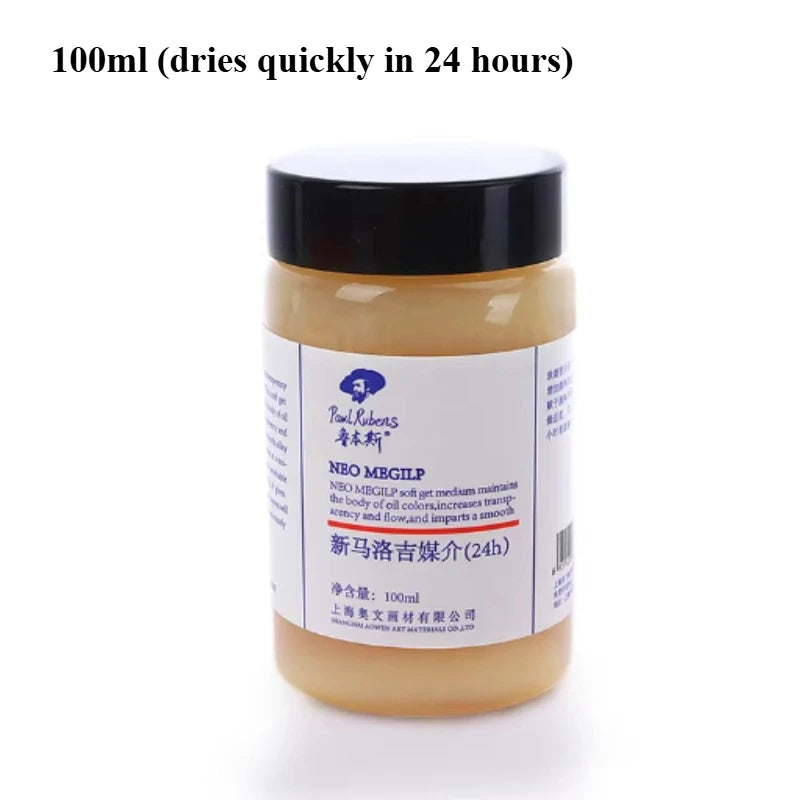 Resina Alquídica de 100/250/500 ml, Medium para Pintura Artística, Solvente para Mezclar Colores en Pintura al Óleo, de Secado Rápido y Lento