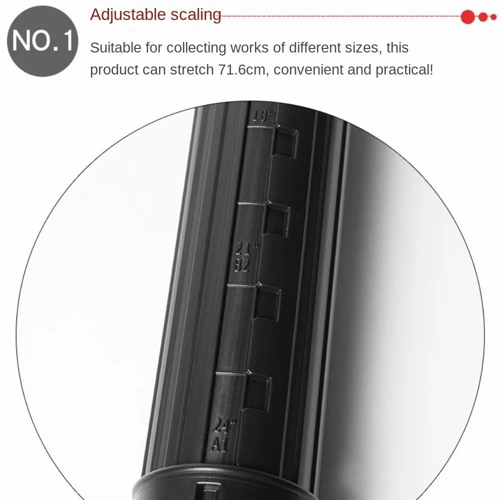 Caja de Almacenamiento de Arte Portátil de Plástico, Tubo Ajustable con Correas