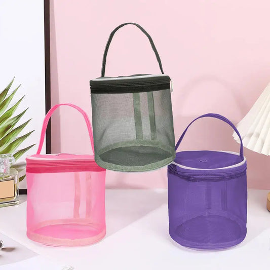 Bolsa de malla de almacenamiento de lana portátil