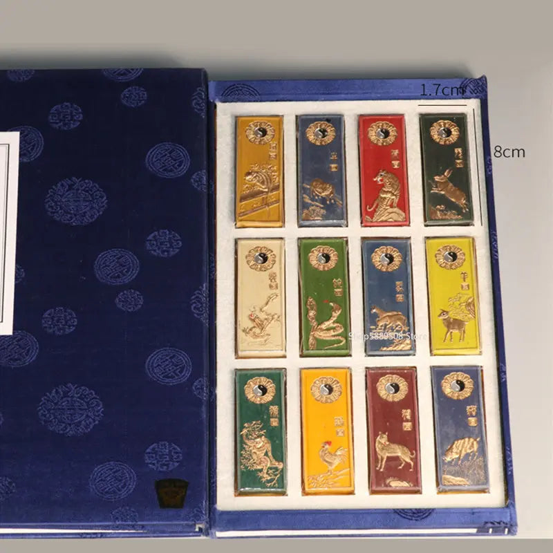 Barras de tinta de pigmento de Color, bloques de tinta de pintura china 12 uds.