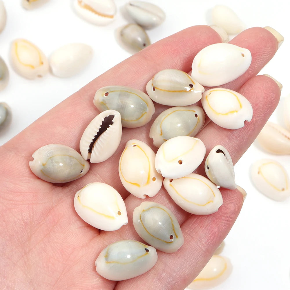 50 g/lote 11x16mm cuentas naturales en forma de concha