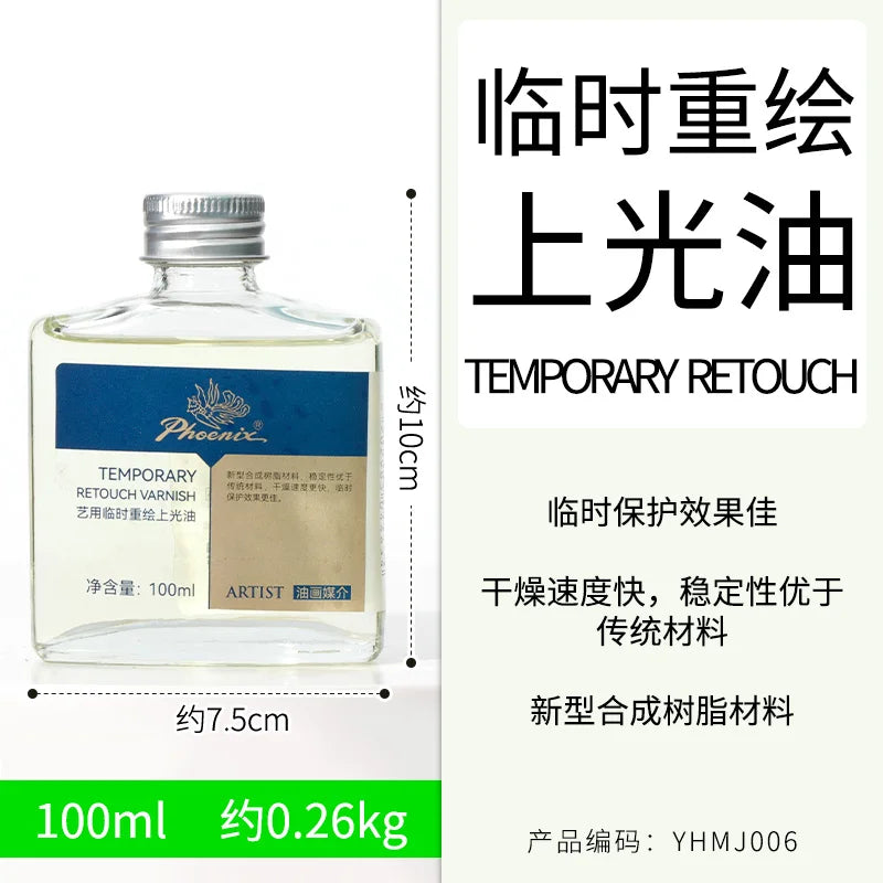 Medium de 100ml para pinturas al óleo, secado rápido, aceite de tóner, retoque de esmalte, barniz brillante