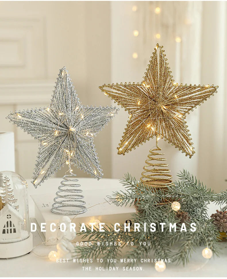 Estrella para árbol de Navidad, 10-20 cm