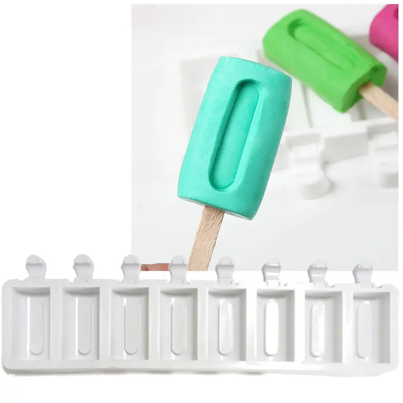 Molde para helados ranurado de silicona, varios estilos.