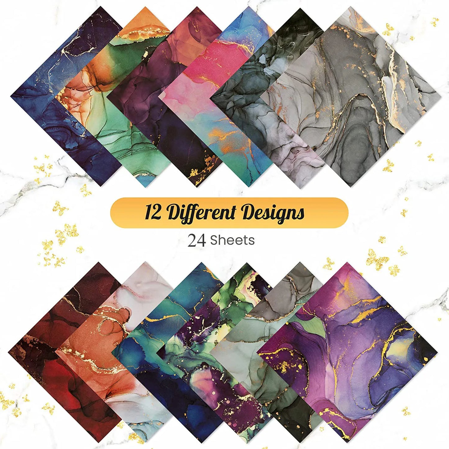 12 hojas de papel para álbum de recortes de 15x15cm