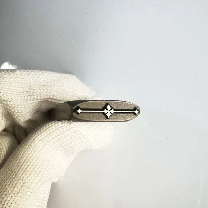 Sellos de joyería con patrón, de acero, troqueles de grabado para pulsera de oro y plata.