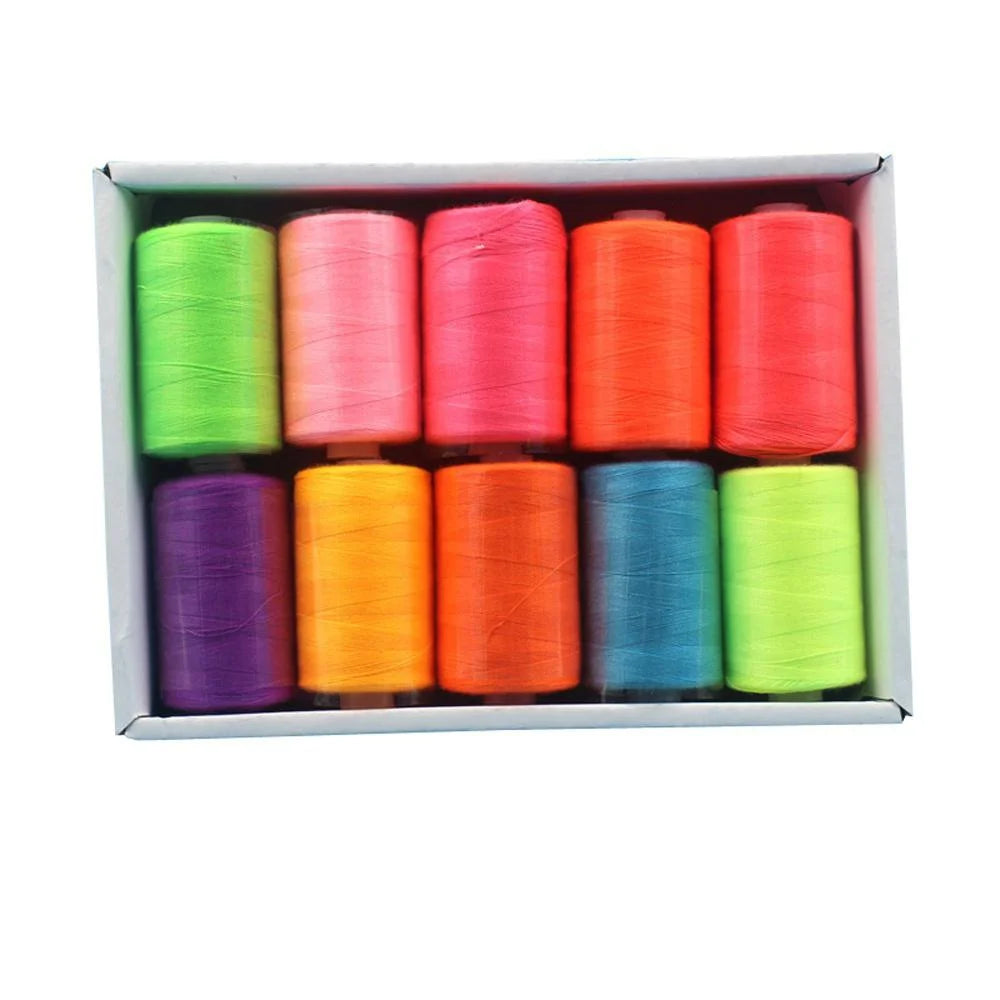 Kit de carretes de hilo de coser de poliéster, para coser a mano y a máquina, 1/10/12 colores