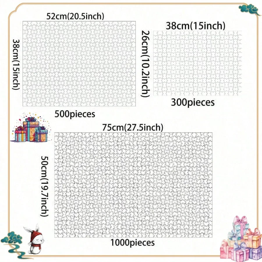 Rompecabezas de cartón de 1314/1000/520/500/300/120 piezas de colibrí y flores