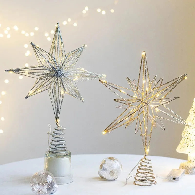 Adorno de estrella para árbol de Navidad