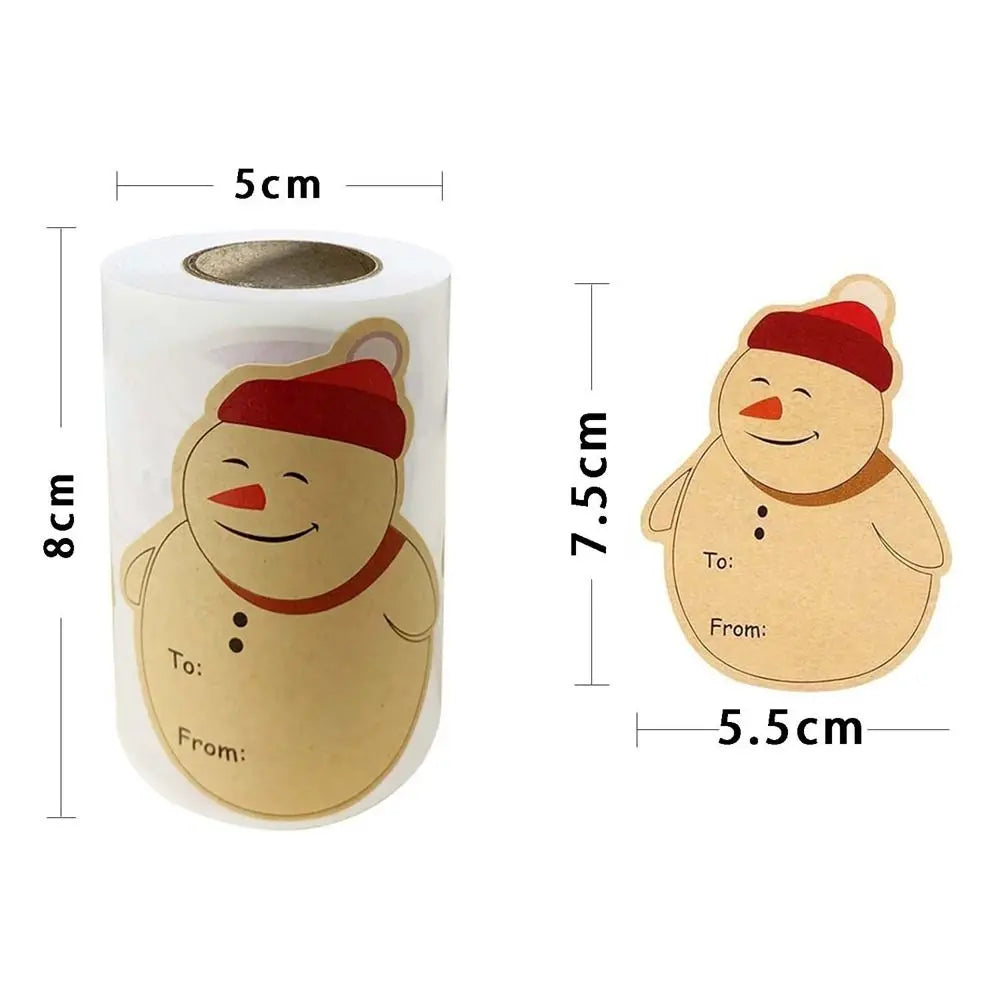 200 Uds stickers navideños etiqueta de sellado autoadhesiva