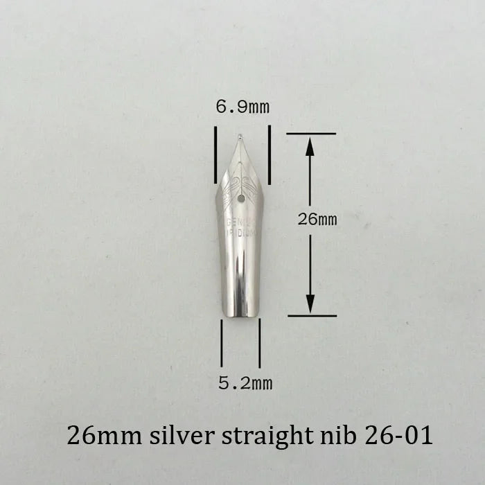 Puntas universales de 26mm y 31,5mm, piezas de puntas para pluma estilográfica compatibles con Hero Picasso Jinhao, puntas de repuesto