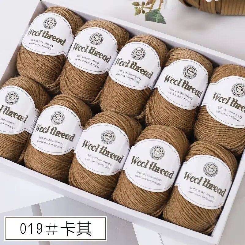 500 g/set (10 unidades de 50g) de  lana merino lisa