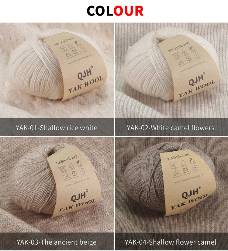 10pcs/set de lana de Yak Natural para tejer a mano, antipilling de alta calidad