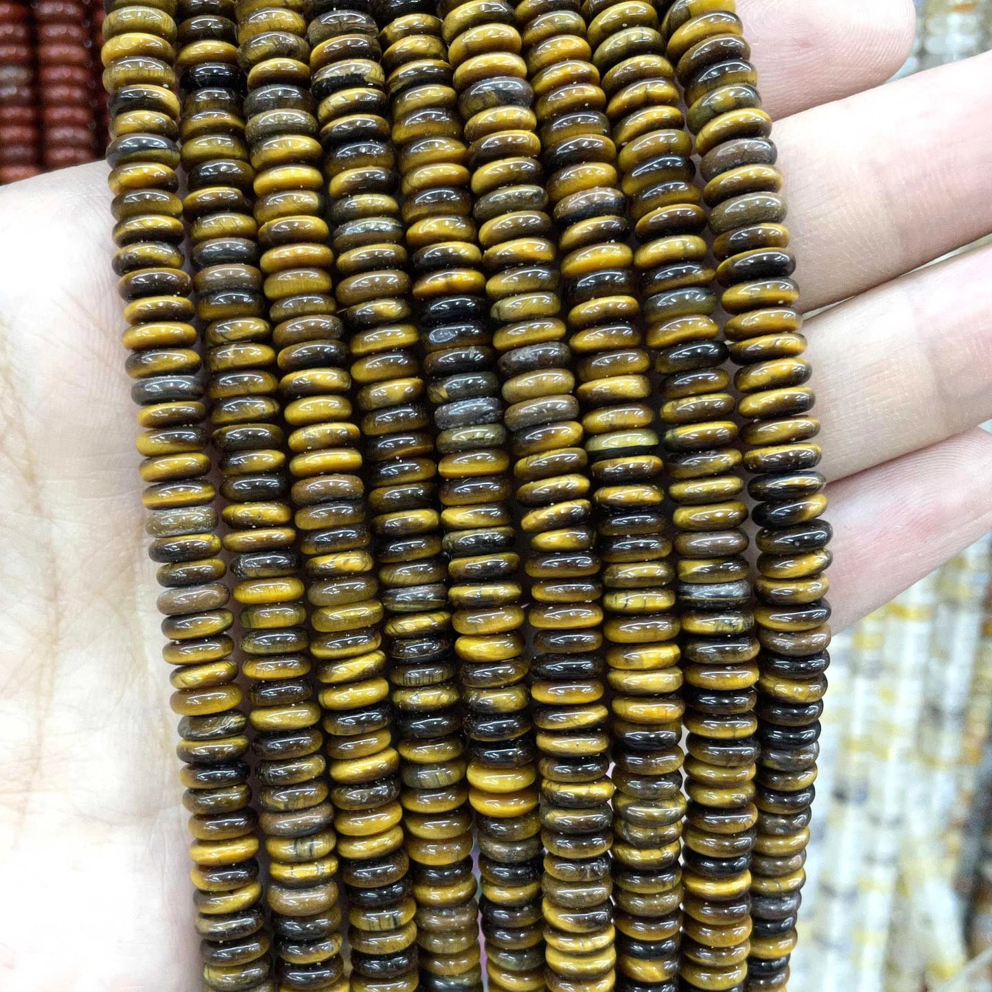 Rondelle de piedra Natural de 2x6mm, turquesas, cuarzo, jaspe, ágatas, mostacillas redondas, planas