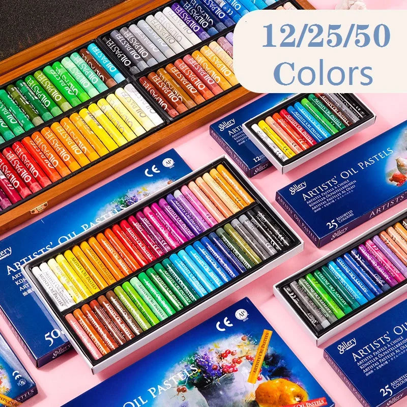 MUNGYO Gallery-pasteles al óleo, juego de Pastel suave para artistas, 12/25/48 colores, soluble en agua, no tóxico, suministros de arte para dibujo profesional