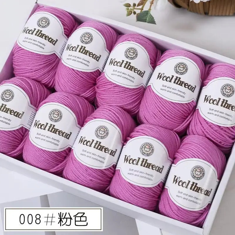 500 g/set (10 unidades de 50g) de  lana merino lisa
