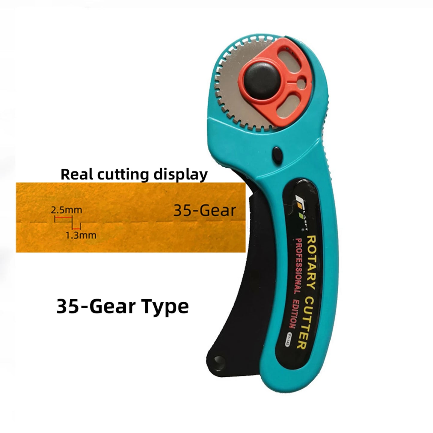 Cortador rotativo FT145, rodillo de R45mm, herramientas de corte fácil para tela, cuero, papel, etc.