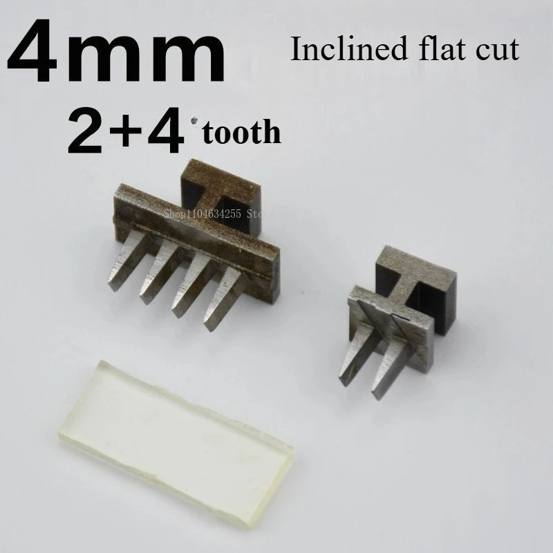 Cortador rómbico silencioso de acero blanco de 4mm/alicates de corte plano inclinado para cuero
