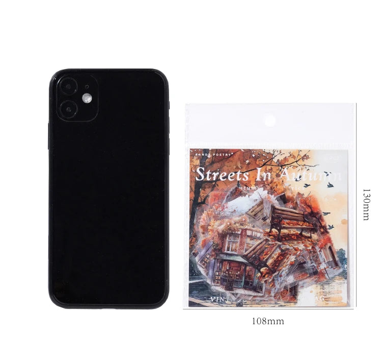 30 hojas de pegatinas de vida otoñal, Material decorativo creativo