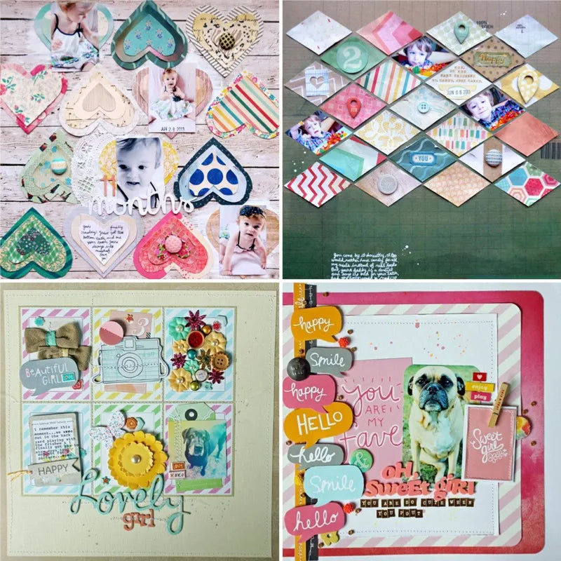 12 hojas de papel para álbum de recortes de 15x15cm