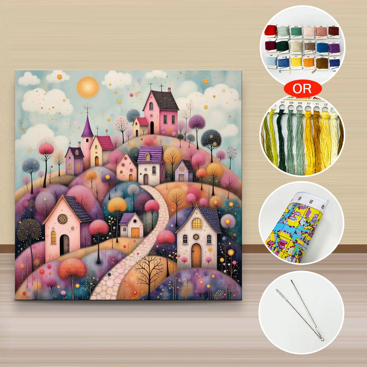 1PC50X50CM/19,69 pulgadas, kit de punto de cruz 11CT/14CT