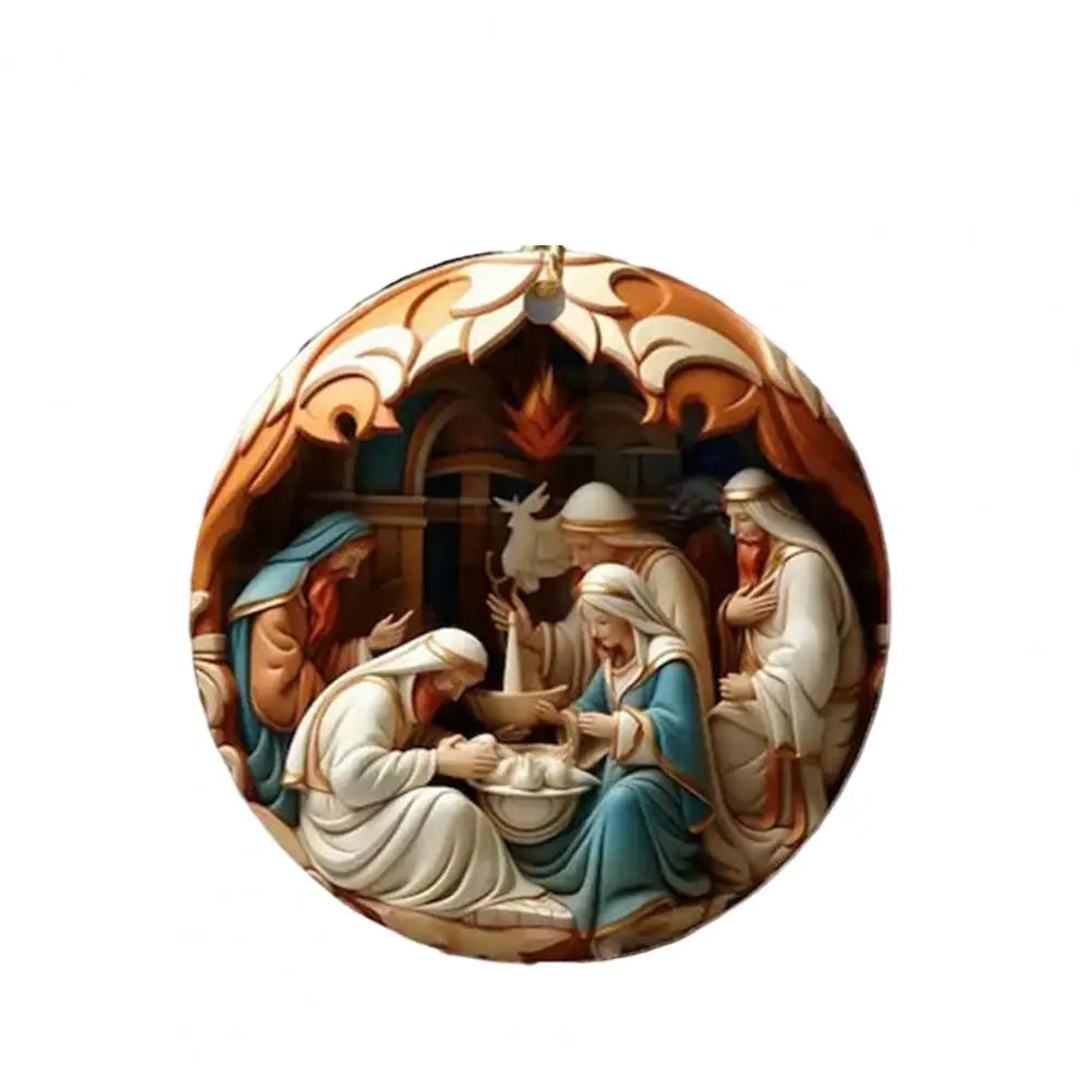 Adorno de Natividad  para interiores y exteriores, efecto 3d