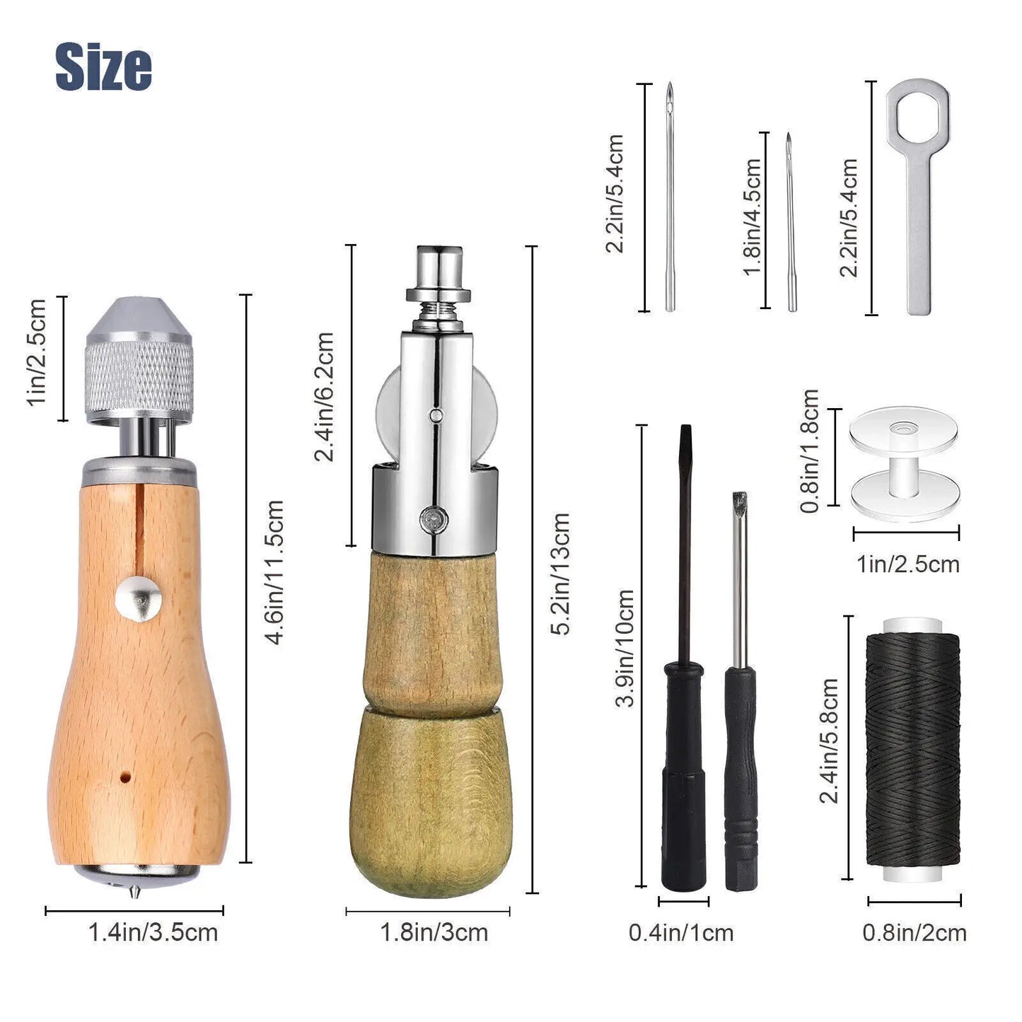 Kit de hilo de punzón de costura de cuero