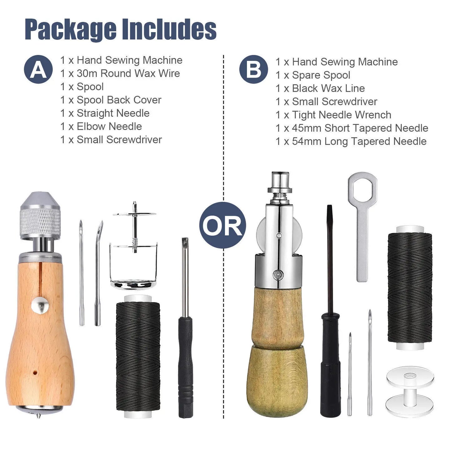 Kit de hilo de punzón de costura de cuero