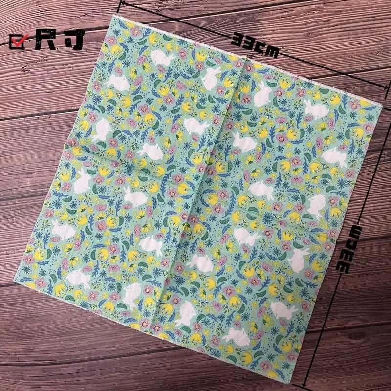 20 Servilletas Florales Coloridas Desechables, Decoupage