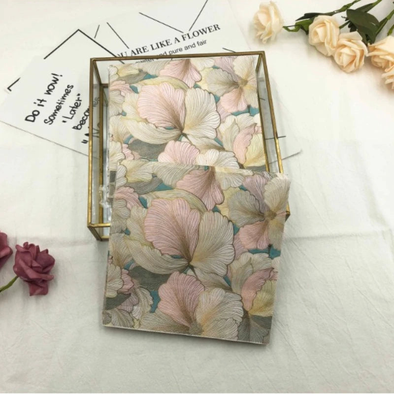 Servilletas cuadradas con estampado de flores tridimensionales, 20 piezas/33x33cm