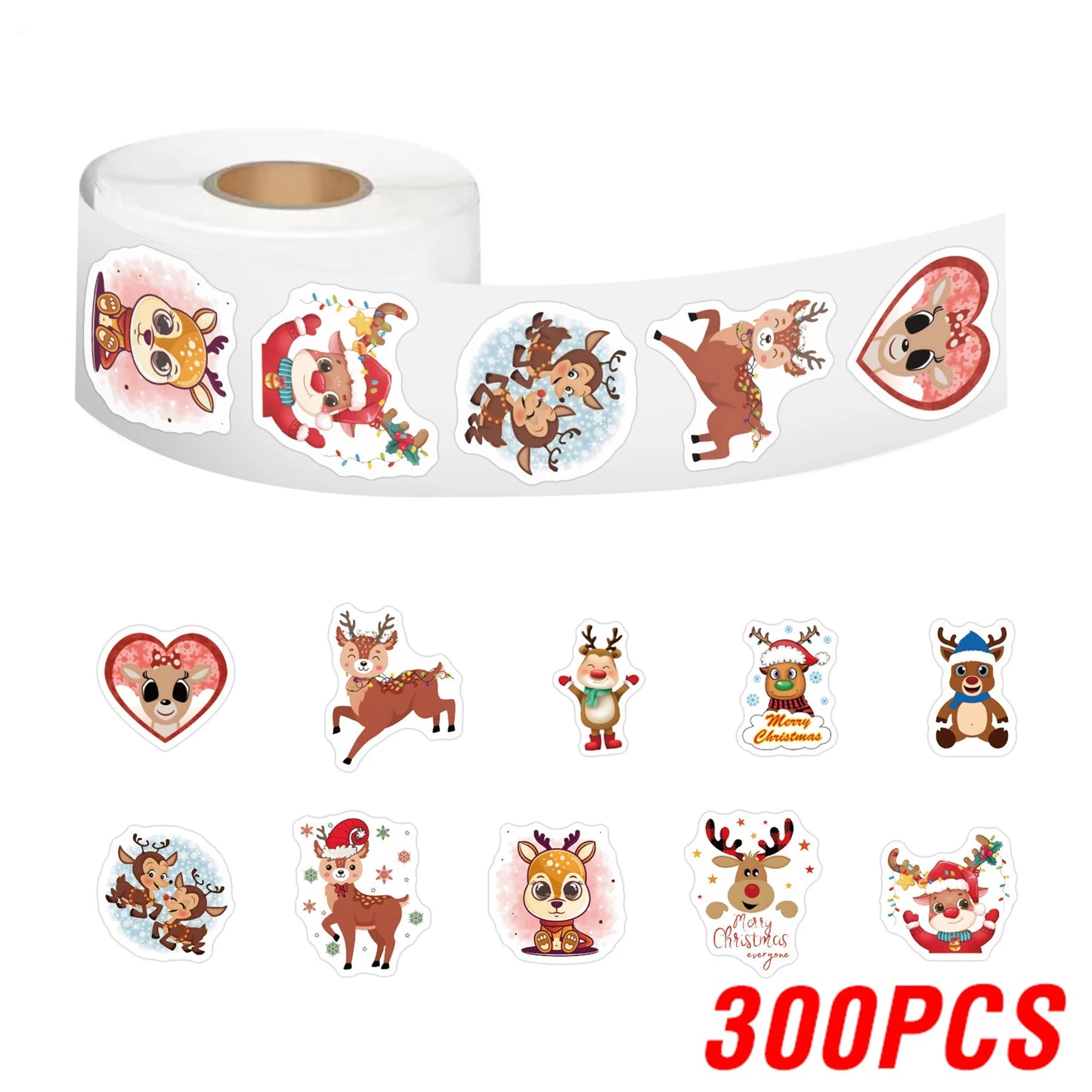 Adhesivos navideños de para sellar sobres, etiquetas de Feliz Navidad, decoración de regalos, 100-500 piezas