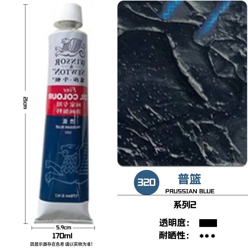 WINSOR & NEWTON-pintura al óleo de 170ml., tamaño grande
